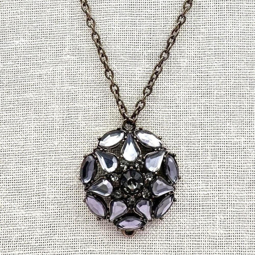 Vintage Y2K Statement Rhinestone Pendant Necklace Women's Classic Jewelry Retro